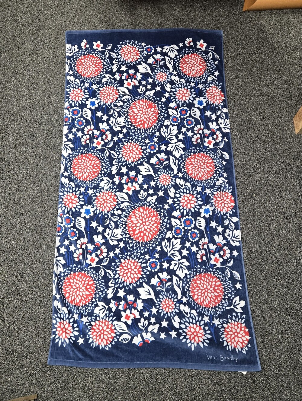 Vera Bradley Red, White, & Blossoms Beach Towel